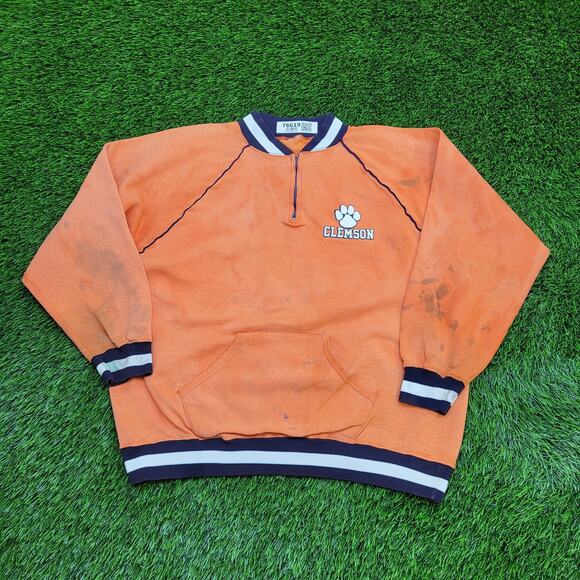 Vintage Clemson University Sweatshirt Womens XL 23x23 Boxy - Picture 1 of 15